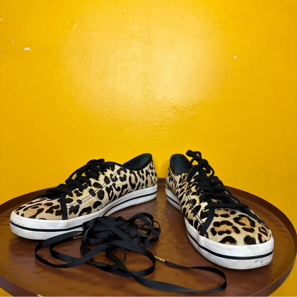 Keds x kate spade new york Kickstart Leopard Print Lace-Up Sneakers - Size 8.5